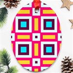 Cute Pretty Elegant Pattern Oval Ornament (Two Sides) Back