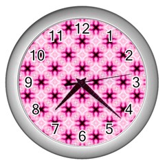 Cute Pretty Elegant Pattern Wall Clock (silver)