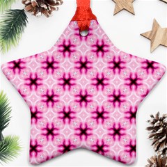 Cute Pretty Elegant Pattern Star Ornament (two Sides)