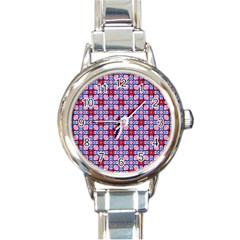 Cute Pretty Elegant Pattern Round Italian Charm Watch