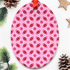 Cute Pretty Elegant Pattern Oval Ornament