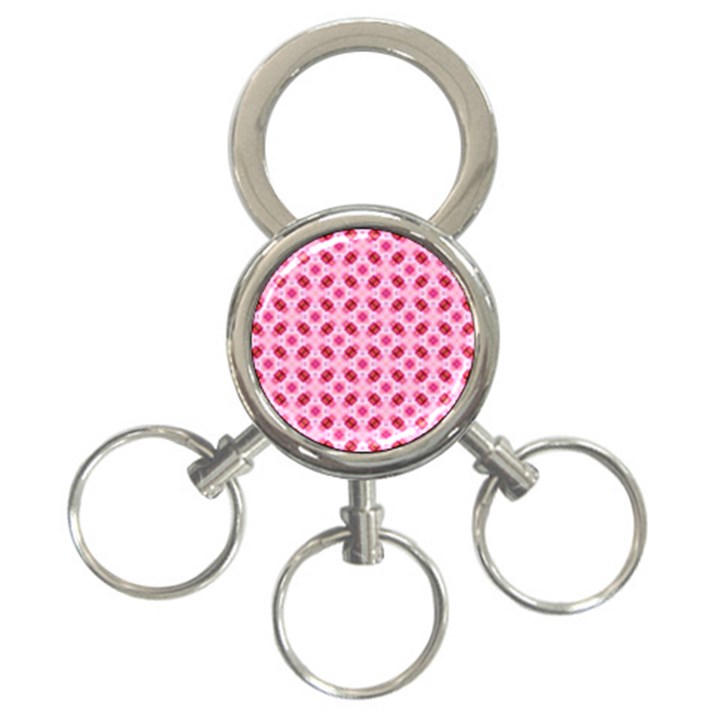 Cute Pretty Elegant Pattern 3-Ring Key Chain