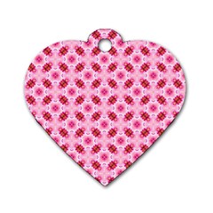 Cute Pretty Elegant Pattern Dog Tag Heart (one Sided)  by GardenOfOphir