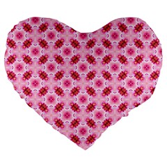 Cute Pretty Elegant Pattern 19  Premium Flano Heart Shape Cushion