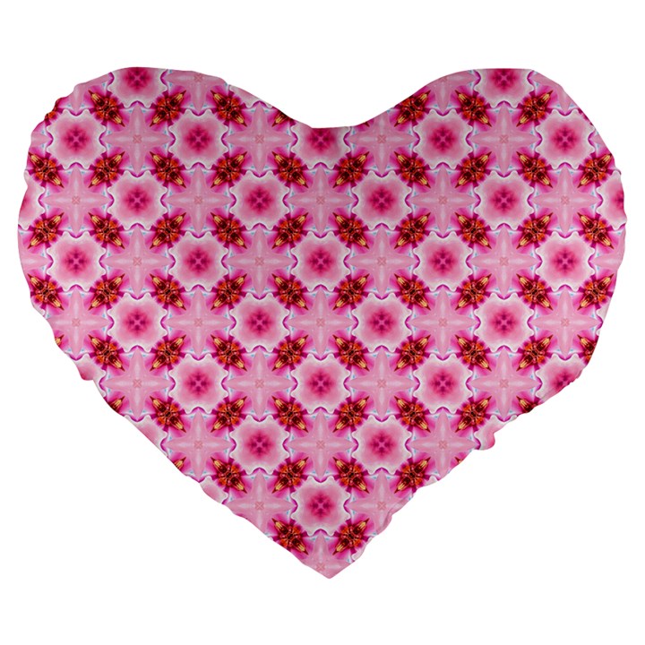 Cute Pretty Elegant Pattern 19  Premium Flano Heart Shape Cushion