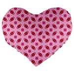 Cute Pretty Elegant Pattern 19  Premium Flano Heart Shape Cushion Back