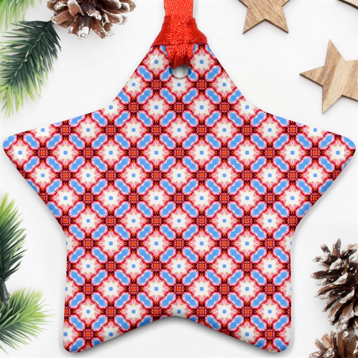 Cute Pretty Elegant Pattern Star Ornament (Two Sides)