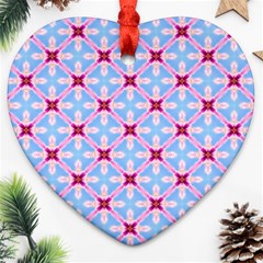 Cute Pretty Elegant Pattern Heart Ornament (two Sides) by GardenOfOphir