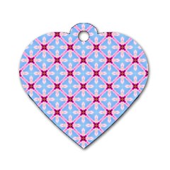 Cute Pretty Elegant Pattern Dog Tag Heart (one Sided)  by GardenOfOphir