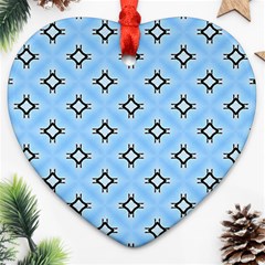 Cute Pretty Elegant Pattern Heart Ornament (two Sides)