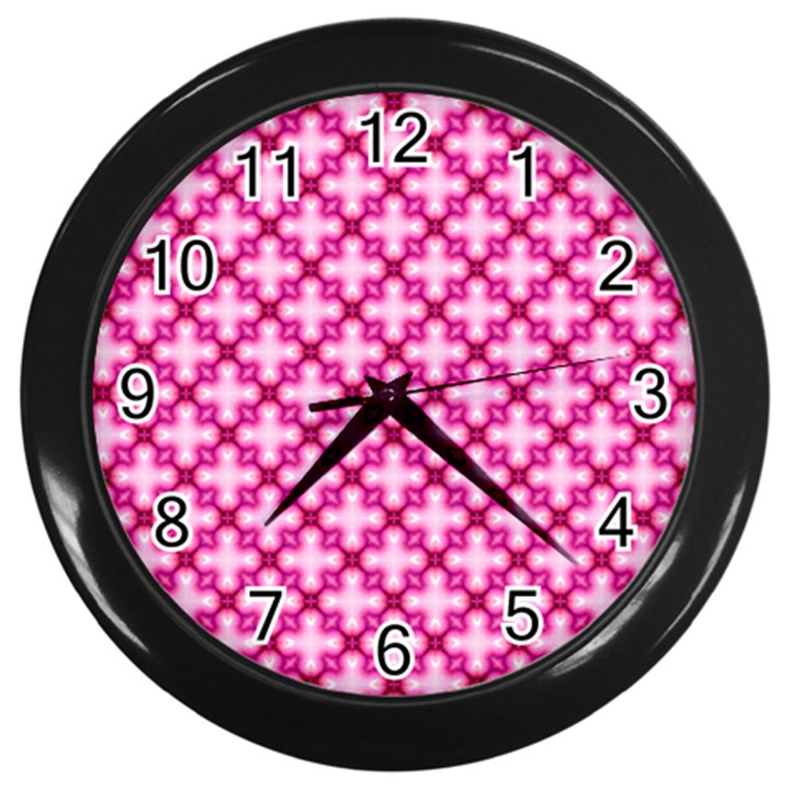 Cute Pretty Elegant Pattern Wall Clock (Black)