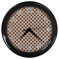 Cute Pretty Elegant Pattern Wall Clock (black)