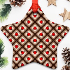 Cute Pretty Elegant Pattern Star Ornament (two Sides)