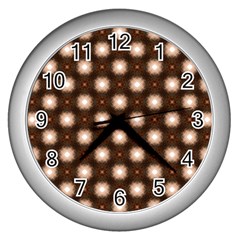 Cute Pretty Elegant Pattern Wall Clock (silver) by GardenOfOphir