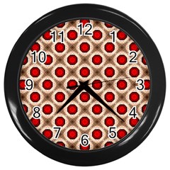 Cute Pretty Elegant Pattern Wall Clock (black)