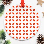 Cute Pretty Elegant Pattern Round Ornament (Two Sides) Back