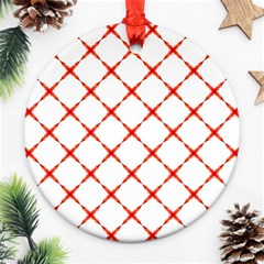 Cute Pretty Elegant Pattern Round Ornament (two Sides)