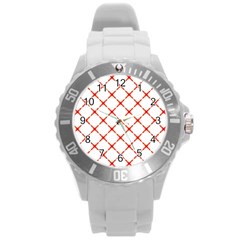 Cute Pretty Elegant Pattern Plastic Sport Watch (large) by GardenOfOphir