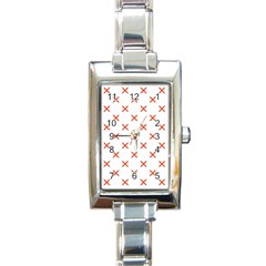 Cute Pretty Elegant Pattern Rectangular Italian Charm Watch by GardenOfOphir