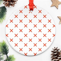 Cute Pretty Elegant Pattern Round Ornament (two Sides) by GardenOfOphir