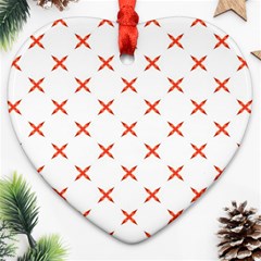 Cute Pretty Elegant Pattern Heart Ornament (two Sides) by GardenOfOphir