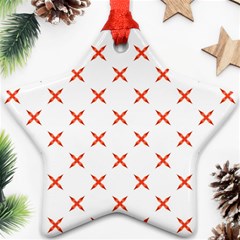 Cute Pretty Elegant Pattern Star Ornament (two Sides)