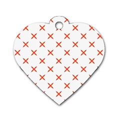 Cute Pretty Elegant Pattern Dog Tag Heart (one Sided)  by GardenOfOphir