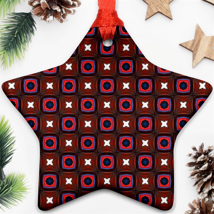 Cute Pretty Elegant Pattern Star Ornament (Two Sides)