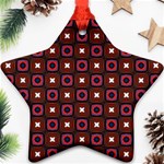 Cute Pretty Elegant Pattern Star Ornament (Two Sides) Back