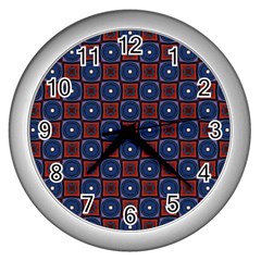 Cute Pretty Elegant Pattern Wall Clock (silver) by GardenOfOphir