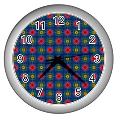 Cute Pretty Elegant Pattern Wall Clock (silver)