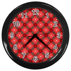 Cute Pretty Elegant Pattern Wall Clock (black)