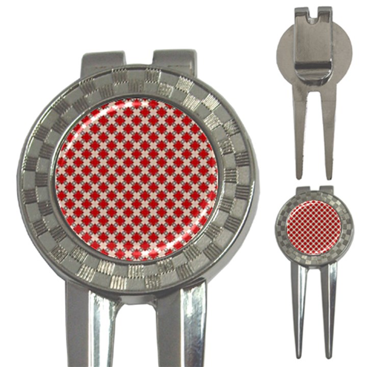 Cute Pretty Elegant Pattern Golf Pitchfork & Ball Marker