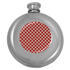 Cute Pretty Elegant Pattern Hip Flask (round)