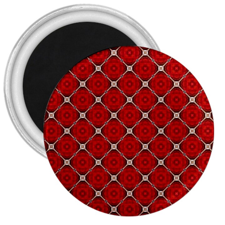 Cute Pretty Elegant Pattern 3  Button Magnet