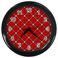 Cute Pretty Elegant Pattern Wall Clock (black)