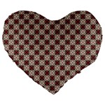 Cute Pretty Elegant Pattern 19  Premium Flano Heart Shape Cushion Front