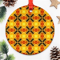 Cute Pretty Elegant Pattern Round Ornament by GardenOfOphir