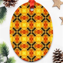 Cute Pretty Elegant Pattern Oval Ornament