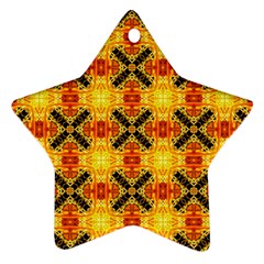 Cute Pretty Elegant Pattern Star Ornament by GardenOfOphir