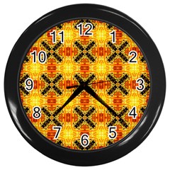 Cute Pretty Elegant Pattern Wall Clock (black)