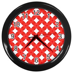 Cute Pretty Elegant Pattern Wall Clock (black) by GardenOfOphir