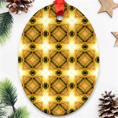 Cute Pretty Elegant Pattern Oval Ornament by GardenOfOphir