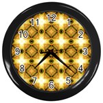 Cute Pretty Elegant Pattern Wall Clock (Black) Front