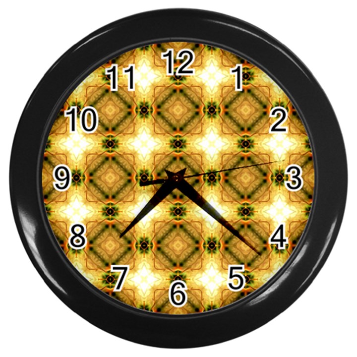 Cute Pretty Elegant Pattern Wall Clock (Black)