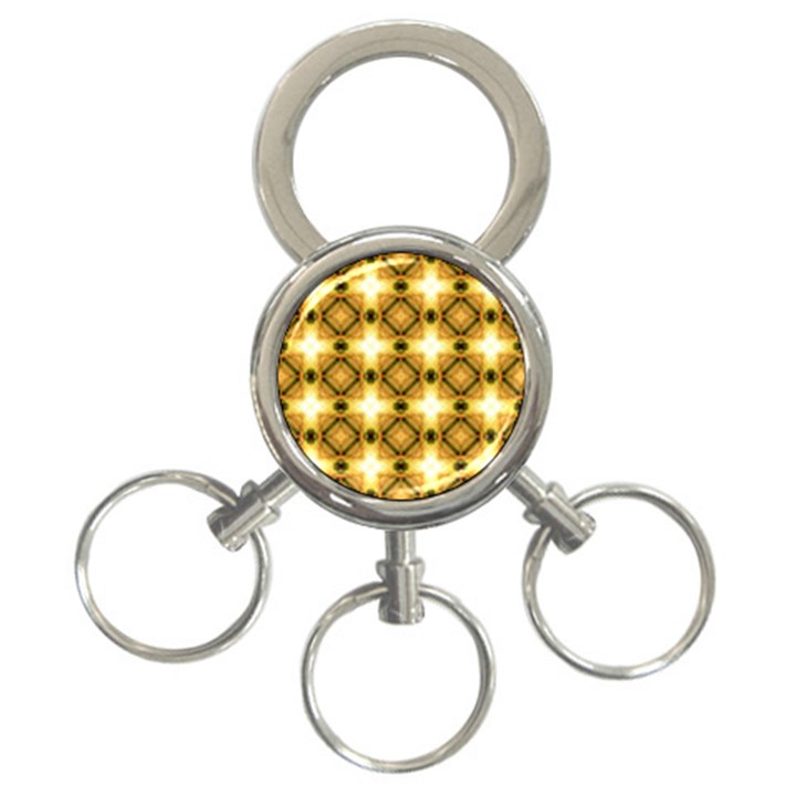 Cute Pretty Elegant Pattern 3-Ring Key Chain