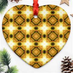 Cute Pretty Elegant Pattern Heart Ornament (two Sides) by GardenOfOphir