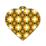 Cute Pretty Elegant Pattern Dog Tag Heart (Two Sided) Front