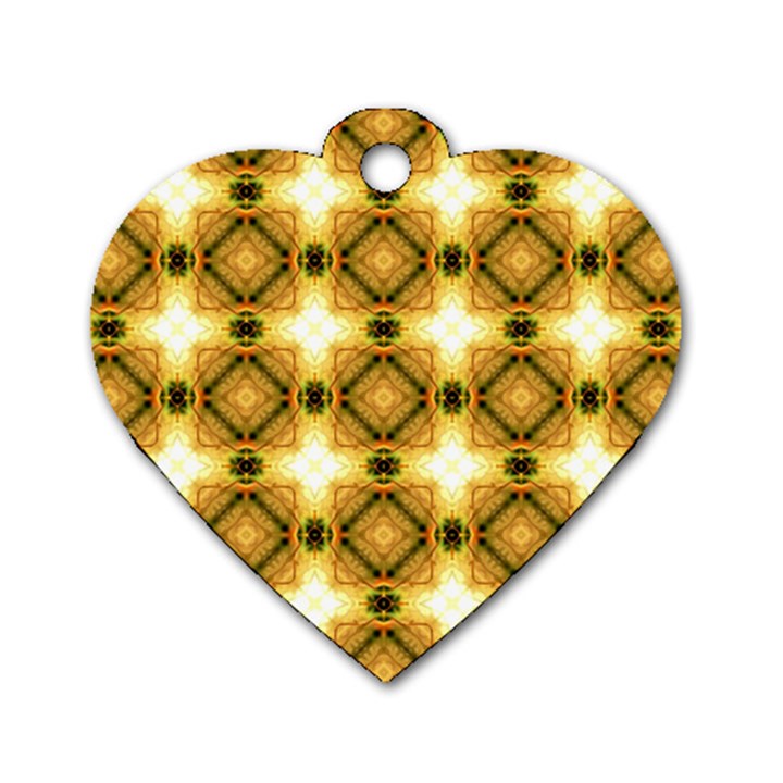 Cute Pretty Elegant Pattern Dog Tag Heart (Two Sided)