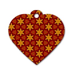 Cute Pretty Elegant Pattern Dog Tag Heart (one Sided) 